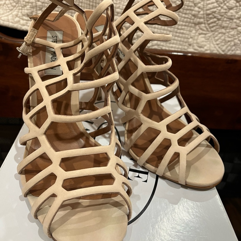 Steve Madden Nude Blush Formal Strappy Night Out Heels